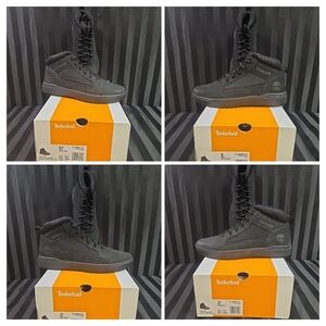 Timberland Men's US 8.5 9 12 Or 13 Allston Mid Lace Up Sneakers Black Nubuck